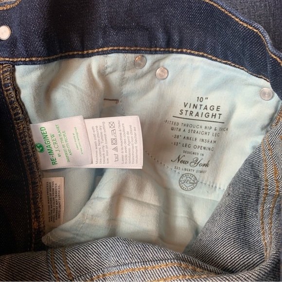 Women's J.Crew Vintage Straight Dark Blue Jeans - Picture 4 of 6